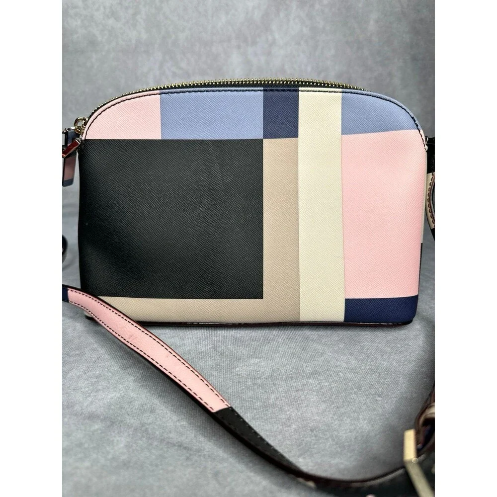 Kate Spade colorblock multi color Crossbody sling purse *has flaws